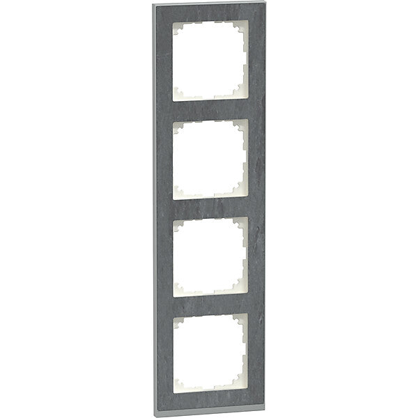 Merten Decor-Rahmen 4-fach Schiefer/aluminium MEG4040-3669